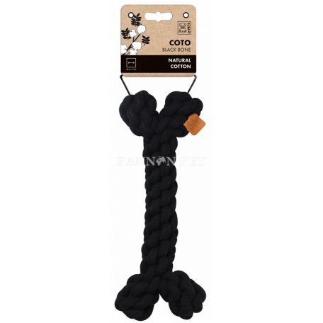 M-PETS kötéljáték csont 30cm fekete (36)