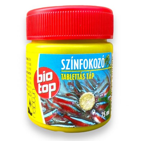 Bio Top tablettás díszhaltáp színfokozó 75ml