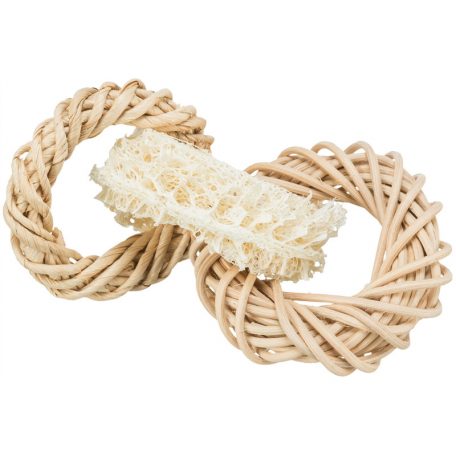 Trixie játék luffa+rattan+kukorica gyűrű 13cm